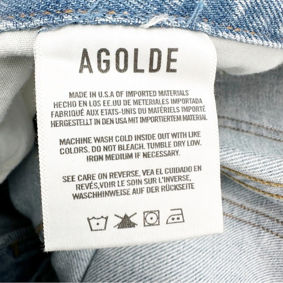 AGOLDE Lettuce Waistband Reworked High Rise Fitted 90s - Picture 5 of 7